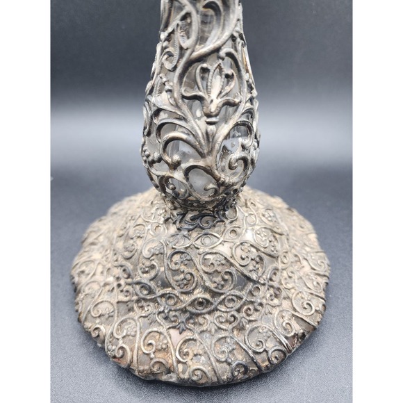 Rare caged glass candlestick - Picture 3 of 8